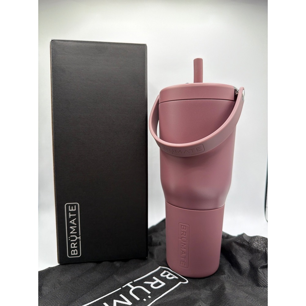 BrüMate Resa 35oz Rose Taupe Leakproof Straw Tumbler Handle Brand New in Box